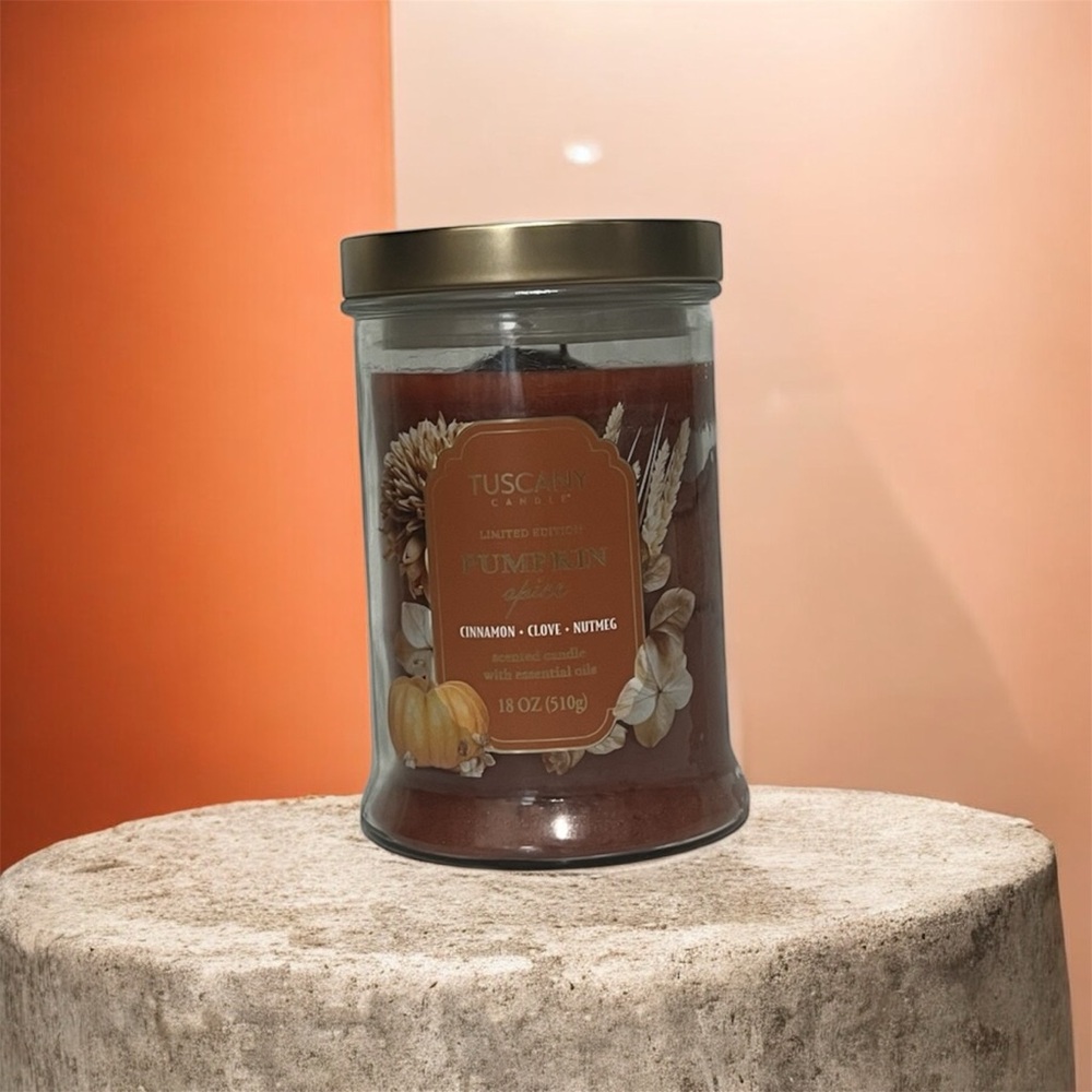 - Tuscany  Cinnamon Clove Nutmeg Scented Candle m, 18OZ